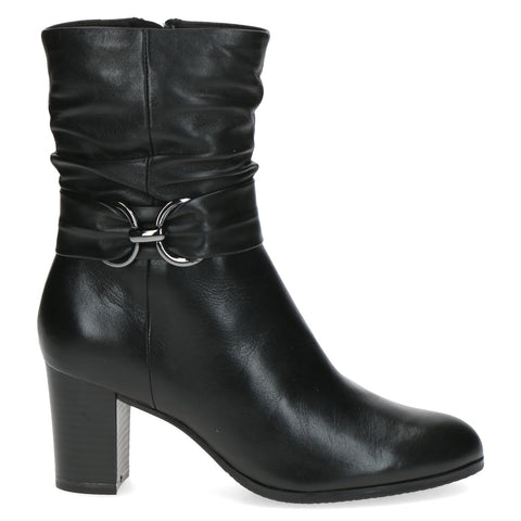 Caprice / 25328 Soft Leather Heeled Boot / Black