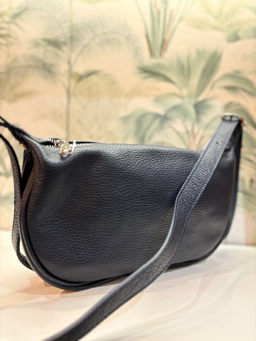 Dark Navy Leather Handbag