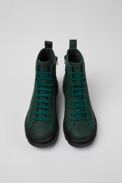 Camper | Brutus Lace Up Ankle Boot | Green Nubuck