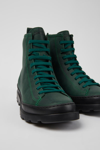 Camper | Brutus Lace Up Ankle Boot | Green Nubuck