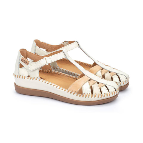 Pikolinos | Cadaques W8K-0705C1 Closed Toe Sandal | Cream Multi