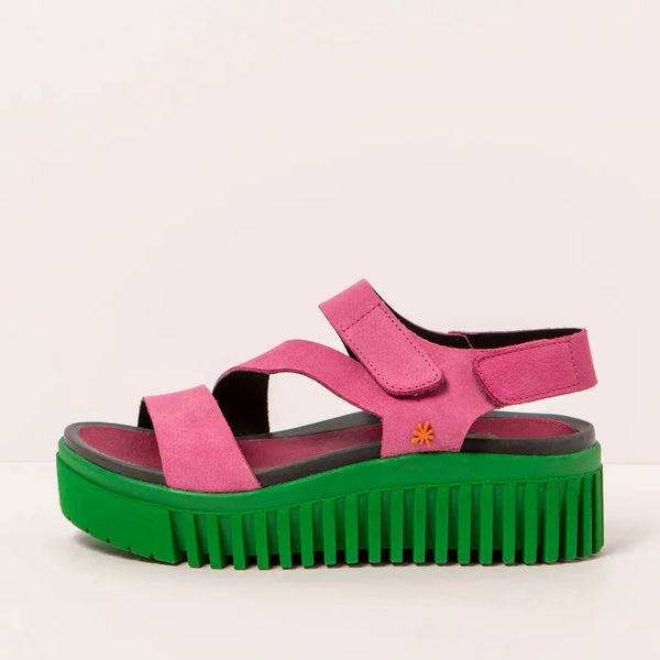 Art | Brighton Sandal 1573 | Nubuck Pink/Green