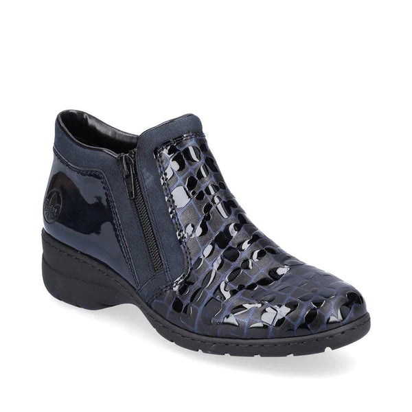 Rieker | Double Zip Ankle Boot L4382-14 | Navy