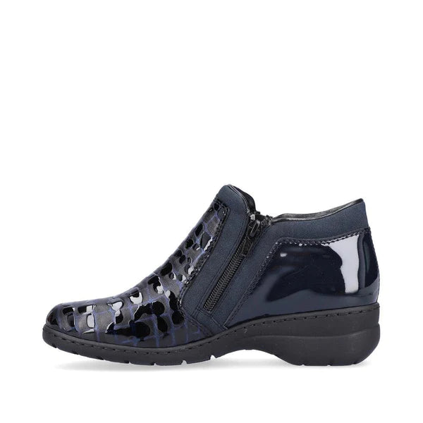 Rieker | Double Zip Ankle Boot L4382-14 | Navy