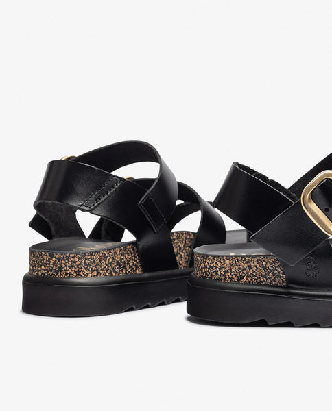 Yokono | Tunez-127 | Platform Sandal | Black