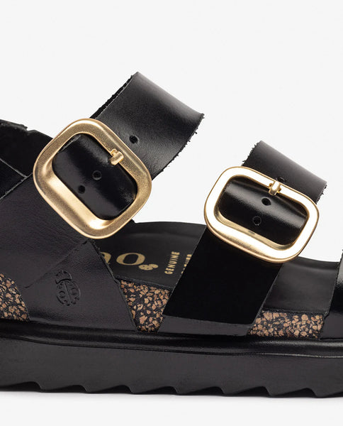 Yokono | Tunez-127 | Platform Sandal | Black