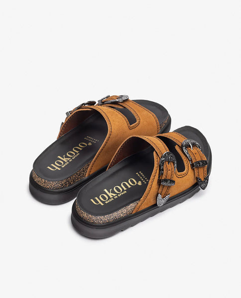 Yokono | Tunez-253 | Slip On Chunky Sandal | Tan