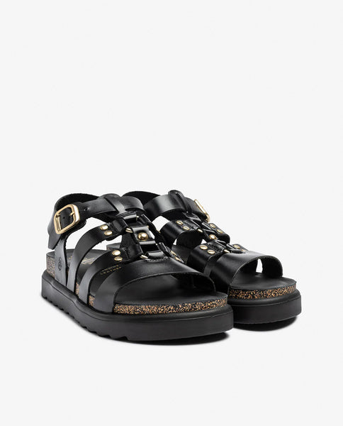 Yokono | Tunez-255 | Chunky Platform Sandal | Black