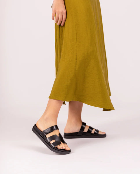 Yokono | Morena-125 | Slip On Sandal | Black