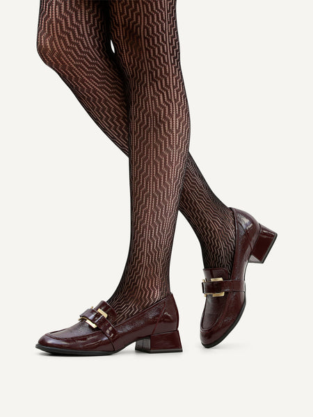 Caprice | 24303 Patent Low Heeled Loafer | Bordeaux
