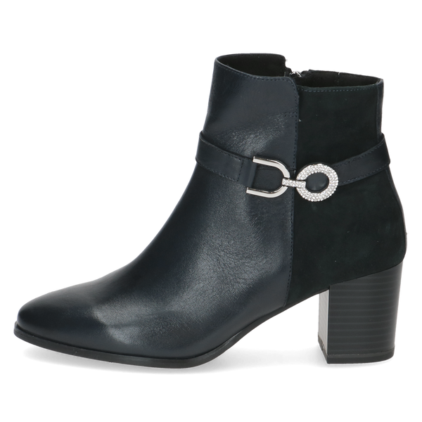 Caprice | 25302 Leather Heeled Ankle Boot | Ocean Comb