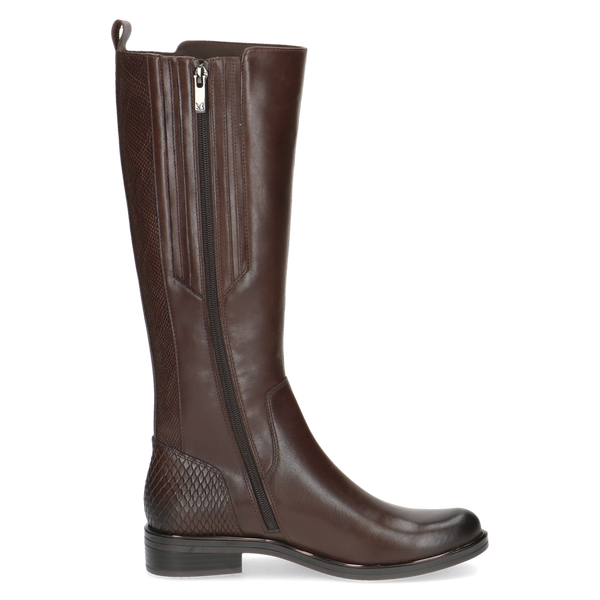 Caprice | 25515 Long Leather Boot | Dark Brown