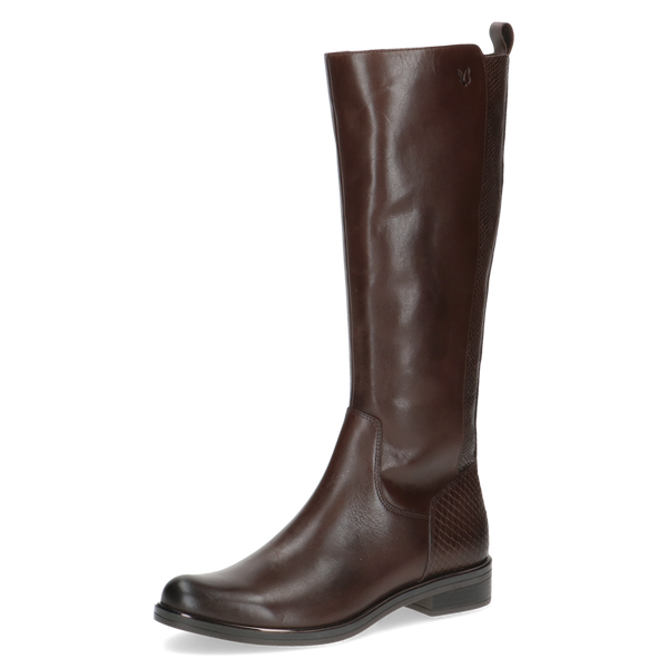 Caprice | 25515 Long Leather Boot | Dark Brown