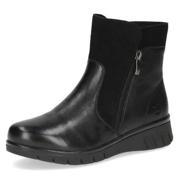 Caprice | 26454 Cosy Wide Fit Blue Grip Ankle Boot | Black