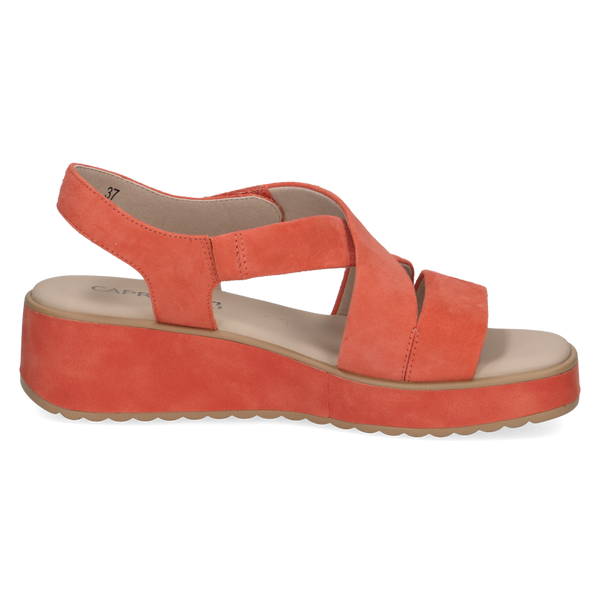 Caprice | Suede Wedge Sandal | 28305 | Orange