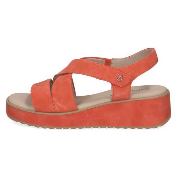 Caprice | Suede Wedge Sandal | 28305 | Orange