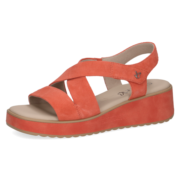 Caprice | Suede Wedge Sandal | 28305 | Orange