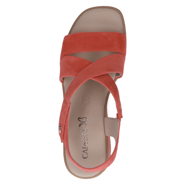 Caprice | Suede Wedge Sandal | 28305 | Orange