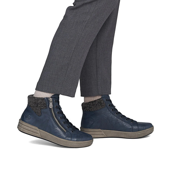 Rieker | Casual Zip Ankle Boot | X0709-14 | Navy