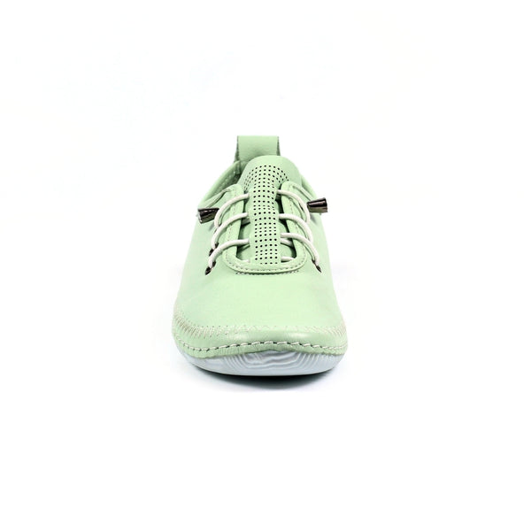 Lunar | Abbie Leather Plimsoll | Mint