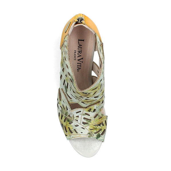 Laura Vita | Albane 048 Heeled Sandal | Citron