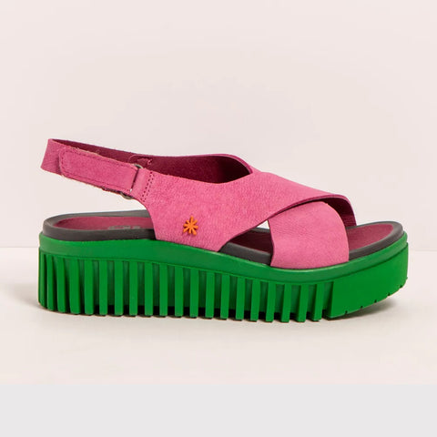 Art | Brighton Sandal 1574 | Nubuck Pink/Green