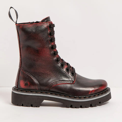 ART | 1167 Marina Lace Up Boot | Asport Scarlet