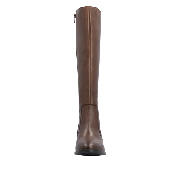 Rieker | Long Leather Boot | 73955-22 | Chestnut Brown