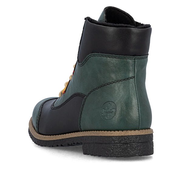 Rieker | 73510-90 Lace Up Boot | Green Multi