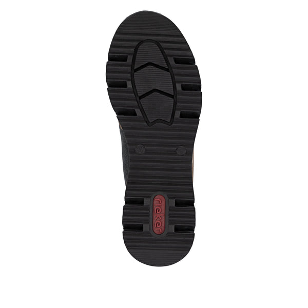 Rieker | N6352-25 Zip Front Trainer Boot | Brown Multi