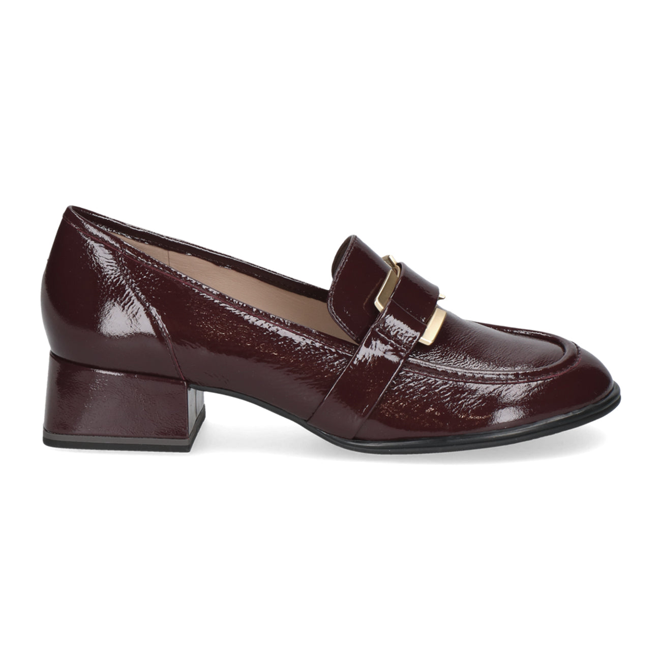 Caprice | 24303 Patent Low Heeled Loafer | Bordeaux