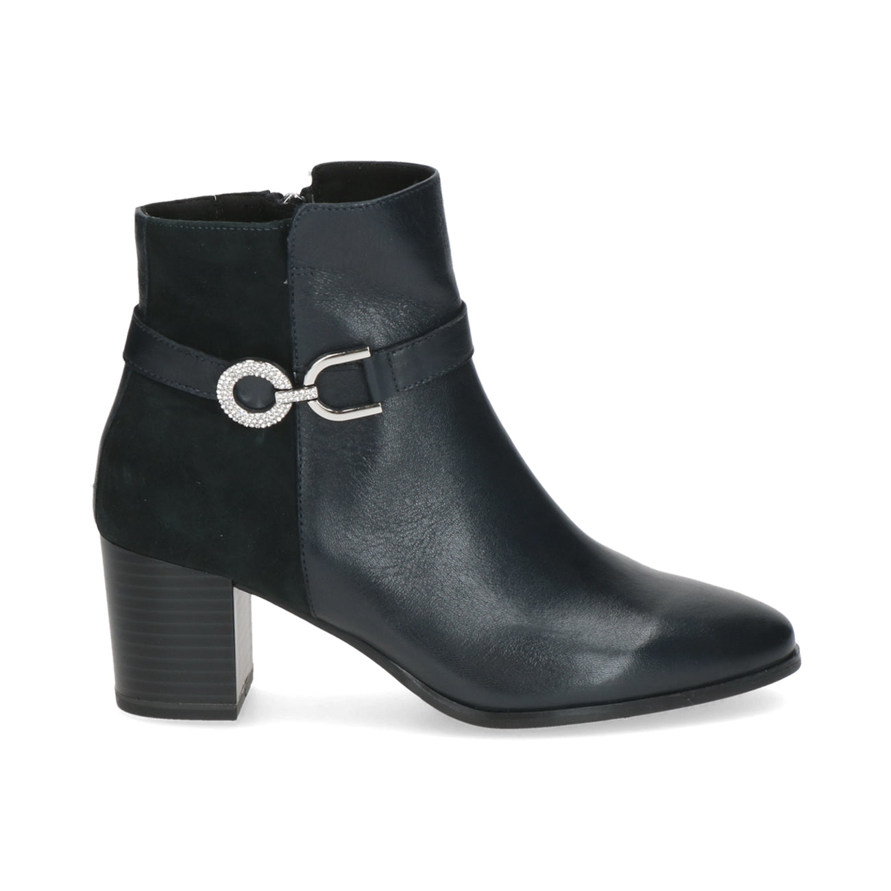 Caprice | 25302 Leather Heeled Ankle Boot | Ocean Comb