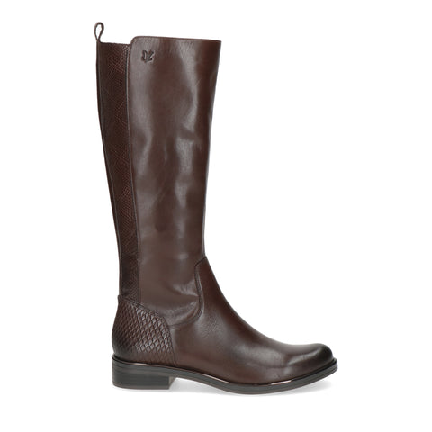 Caprice | 25515 Long Leather Boot | Dark Brown
