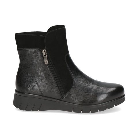 Caprice | 26454 Cosy Wide Fit Blue Grip Ankle Boot | Black