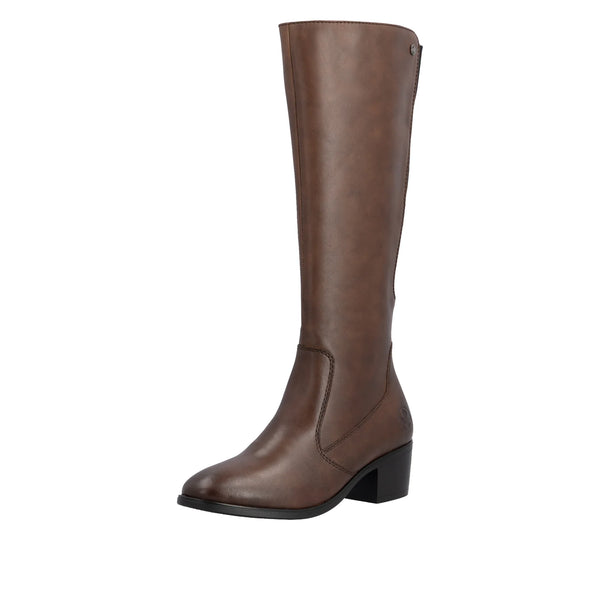 Rieker | Long Leather Boot | 73955-22 | Chestnut Brown