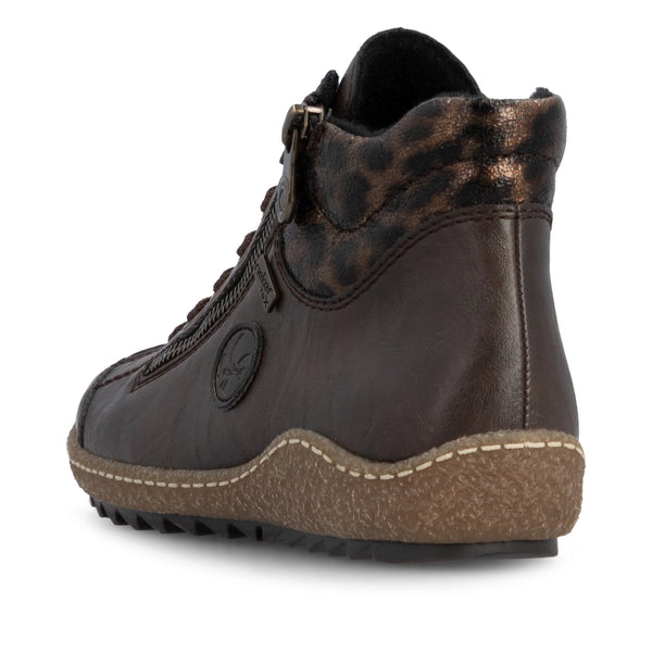 Rieker | Leopard Detail Trainer Boot | L7514-25 | Brown