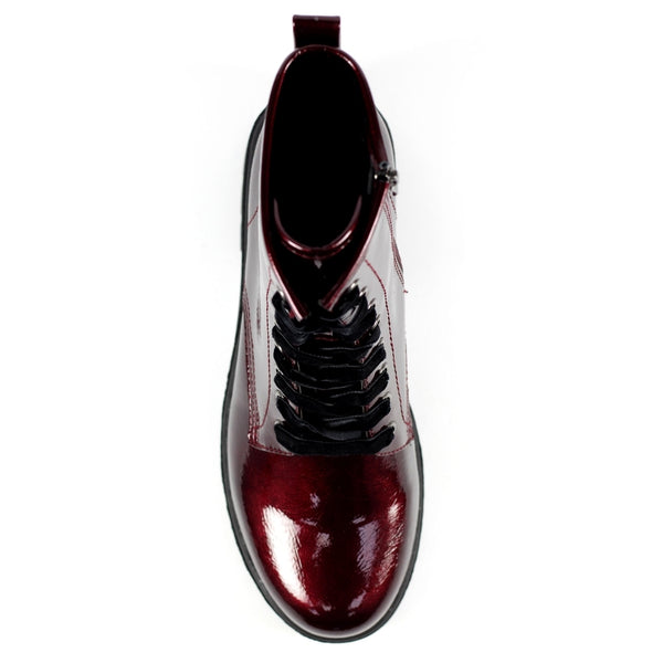 Lunar | Patent Ankle Boot | Burgundy