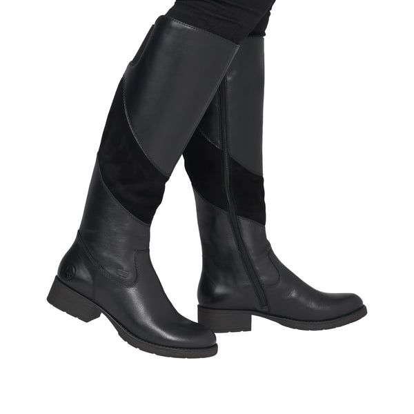 Rieker | Long Leather Boot | Z9566-00 | Black