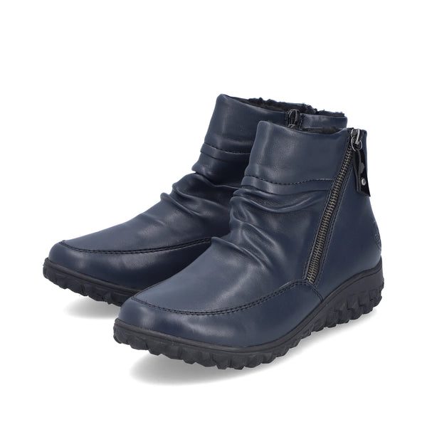 Rieker | 59585-14 Wide Fit Soft Ankle Boot | Navy