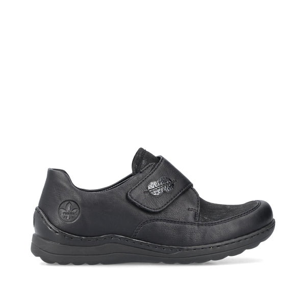 Rieker | Velcro Fastening Comfort Shoe | 48954-00 | Black