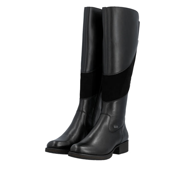 Rieker | Long Leather Boot | Z9566-00 | Black