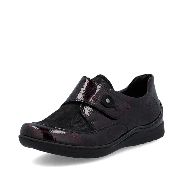 Rieker | 48951-35 Velcro Closure Shoes | Bordeaux