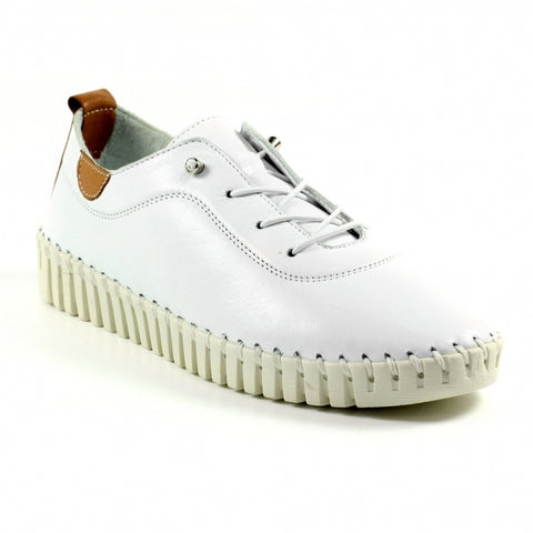 Lunar | Flamborough Leather Shoe | White