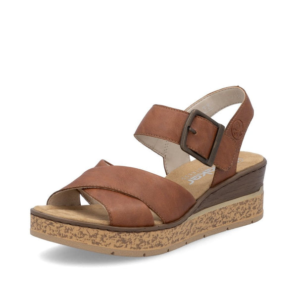 Rieker | Wedge Sandal | 63795-22 | Tan