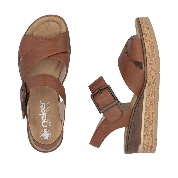 Rieker | Wedge Sandal | 63795-22 | Tan