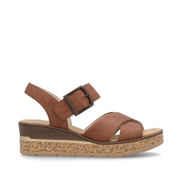 Rieker | Wedge Sandal | 63795-22 | Tan