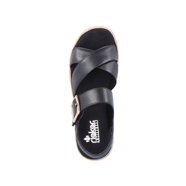 Rieker | Chunky Wedge Sandal | V7951-00 | Black