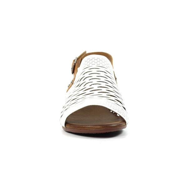 Lunar | Jessica Leather Sling Back Sandal | White