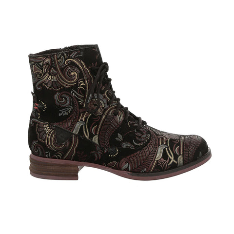 Josef Seibel | Sanja 01 Lace Up Ankle Boot | Schwarz Print