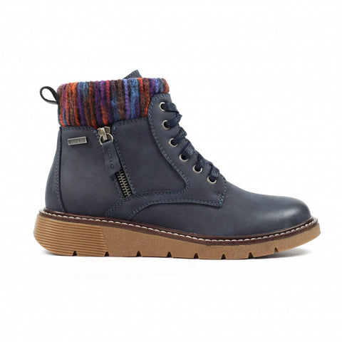 Lunar | California Wide Fit Ankle Boot | Navy